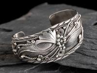 Sterling Silver and Filagree Cuff Bracelet