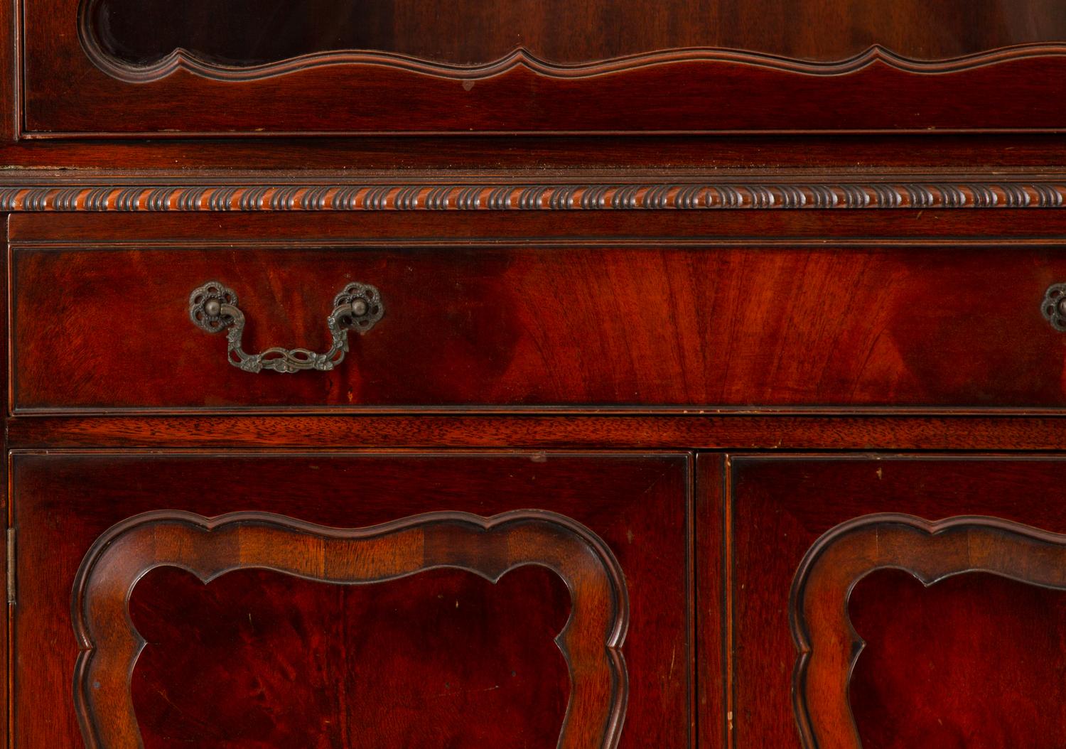 A George III Style Mahogany Breakfront Cabinet
