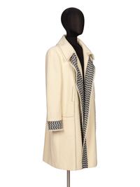 Chanel, Chevron-Trim Tweed Coat
