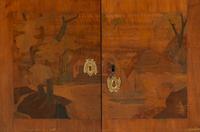 A Louis XVI Style Marquetry Marble-Top Secrétaire à Abattant