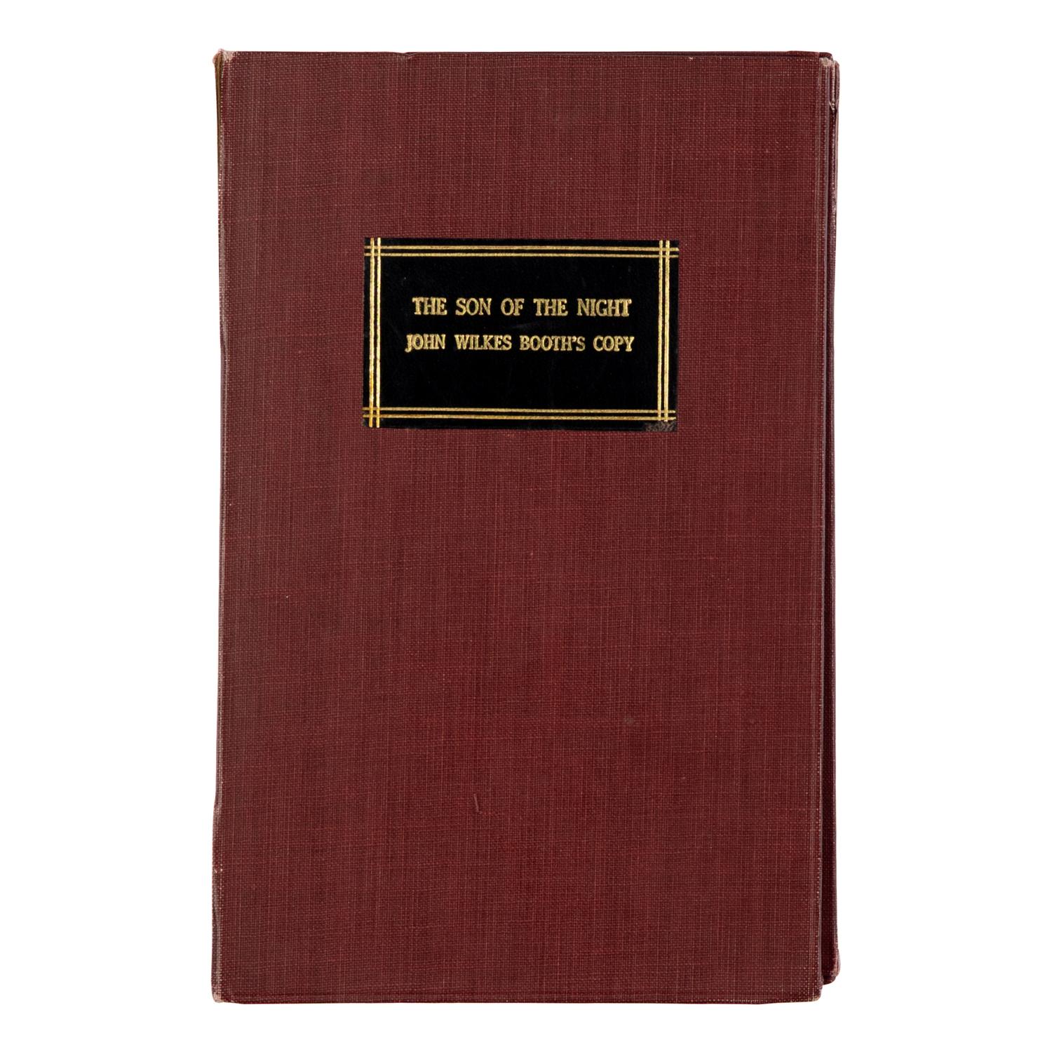 [BOOTH, John Wilkes (1838-1865), his copy]. GAYLER, Charles (1820-1892). Son of the Night: A Drama in Three Days, and a Prologue. New York: Samuel French, 1857.