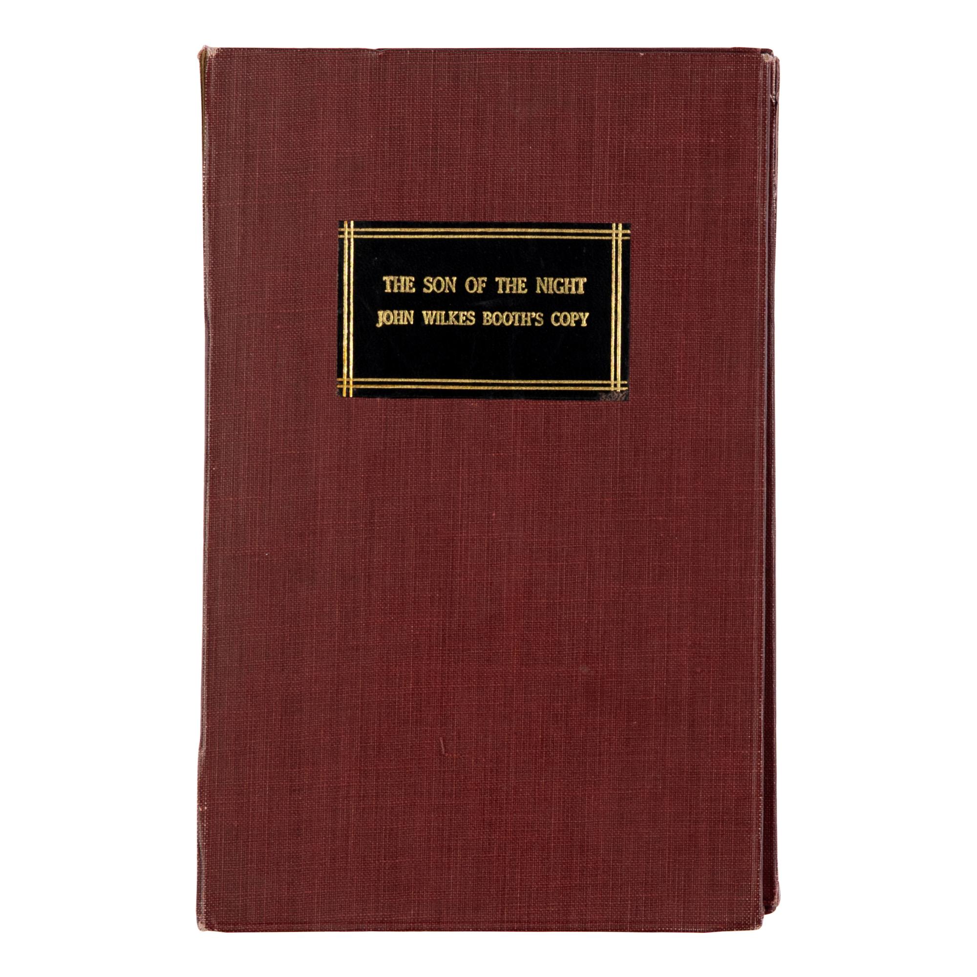 [BOOTH, John Wilkes (1838-1865), his copy]. GAYLER, Charles (1820-1892). Son of the Night: A Drama in Three Days, and a Prologue. New York: Samuel French, 1857.