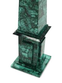 A Pair of Large Malachite Obelisks
