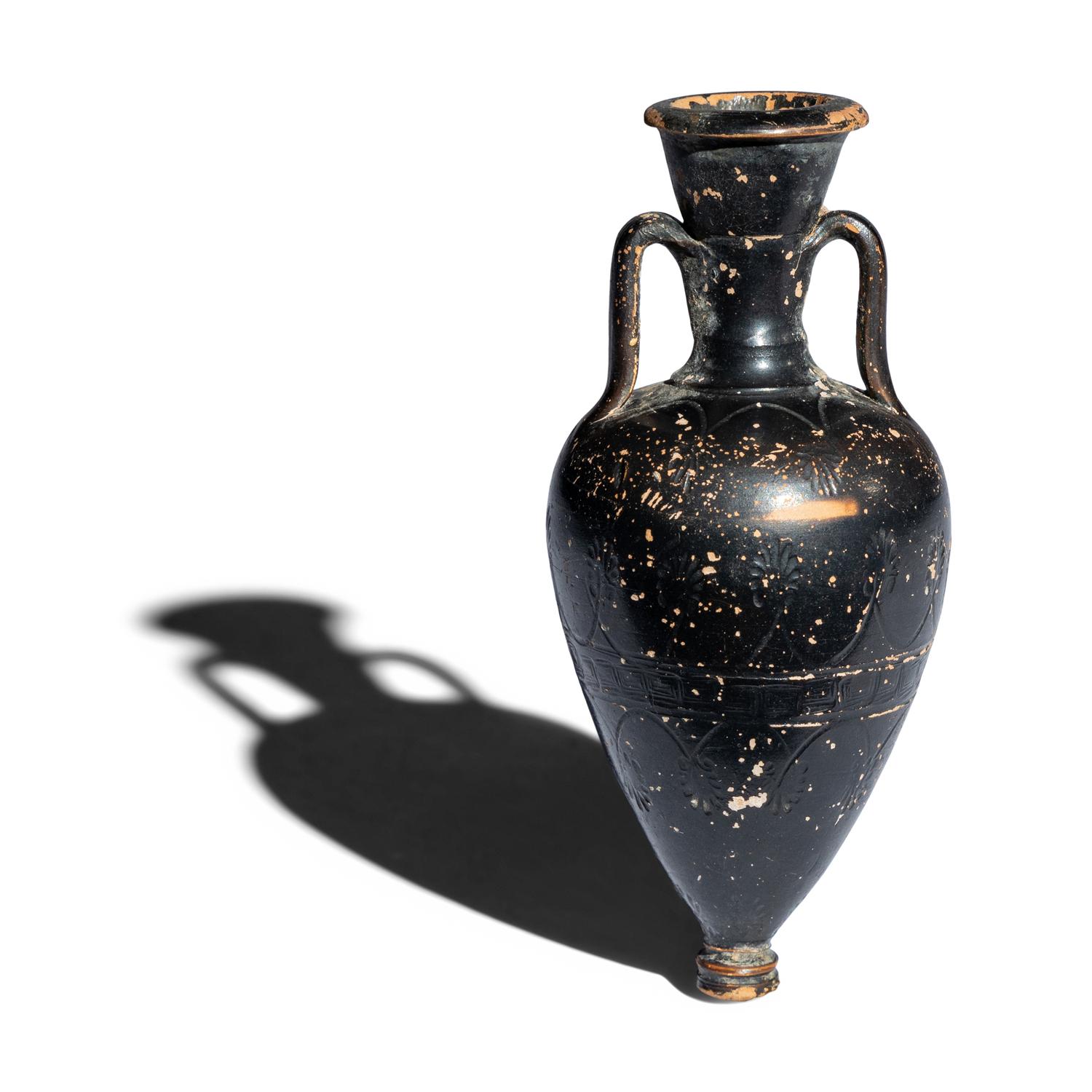 An Attic Black-Glazed Amphoriskos