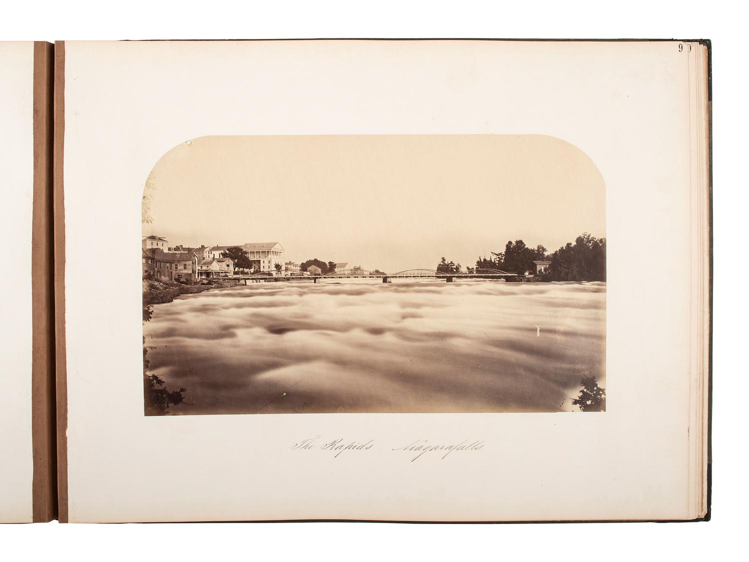 [NIAGARA FALLS, NY - EARLY PHOTOGRAPHY]. An album containing 20 views of Niagara Falls. Niagara Falls, New York, compiled in 1867.