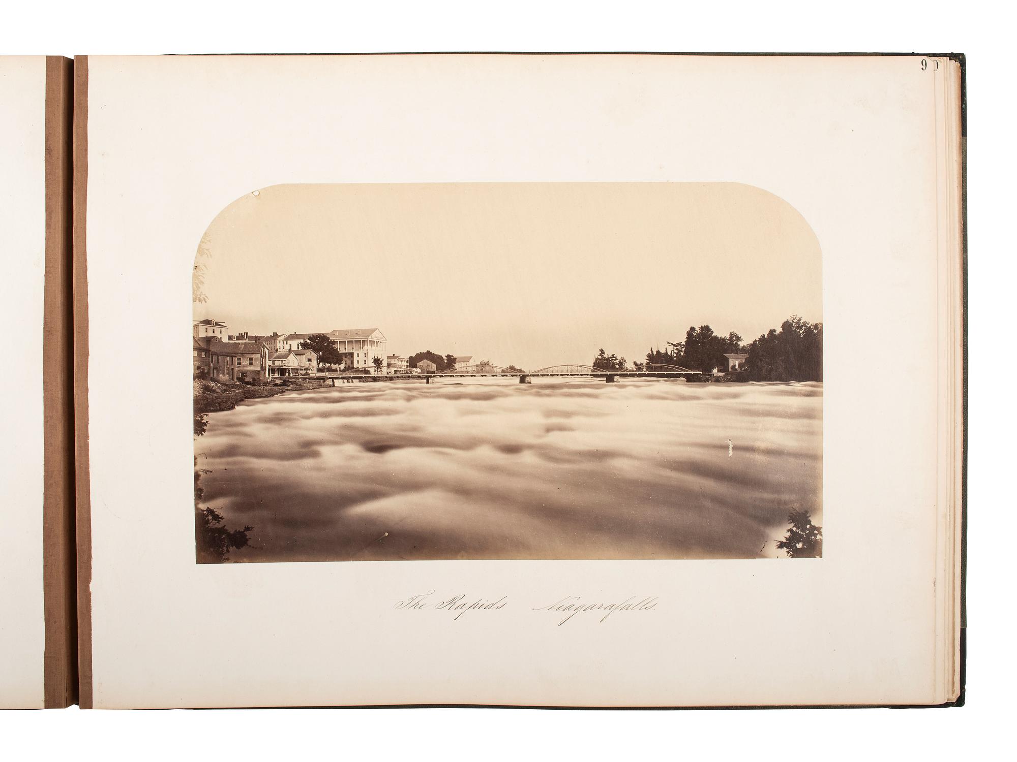 [NIAGARA FALLS, NY - EARLY PHOTOGRAPHY]. An album containing 20 views of Niagara Falls. Niagara Falls, New York, compiled in 1867.