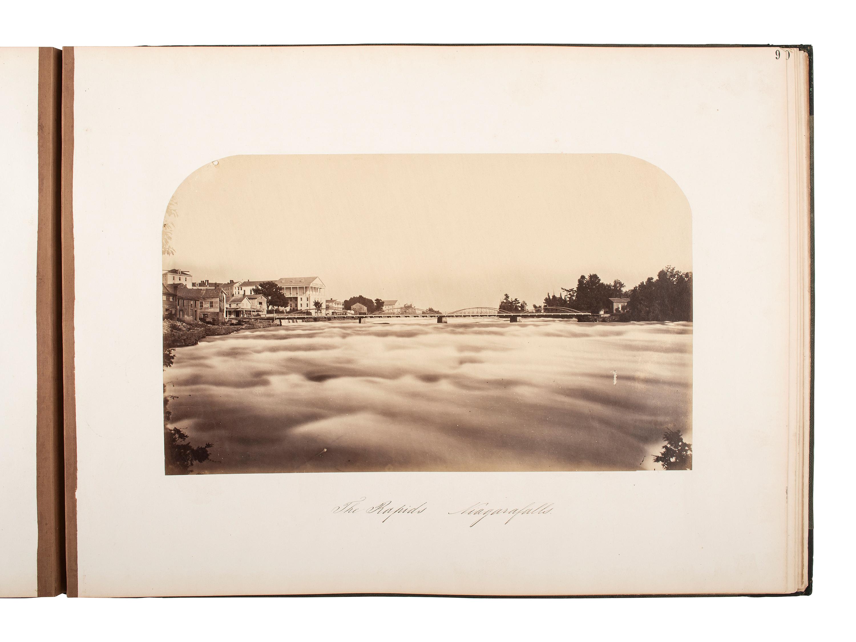 [NIAGARA FALLS, NY - EARLY PHOTOGRAPHY]. An album containing 20 views of Niagara Falls. Niagara Falls, New York, compiled in 1867.