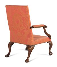 A George III Mahogany Library Armchair