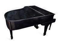 A Steinway and Sons Model L Black Lacquer Baby Grand Piano
