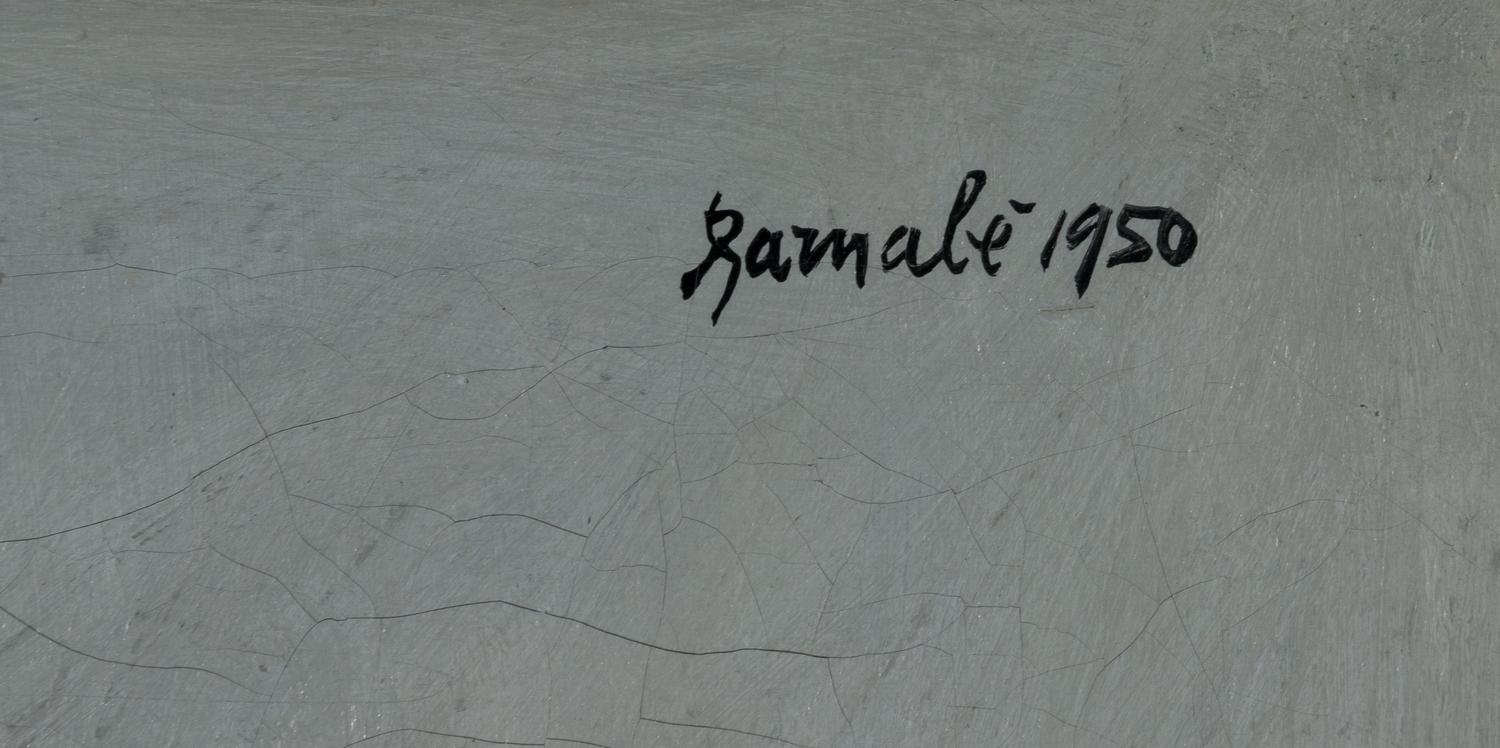 Figura seduta, fondo grigio (Sitting Figure, Grey Background) , 1950