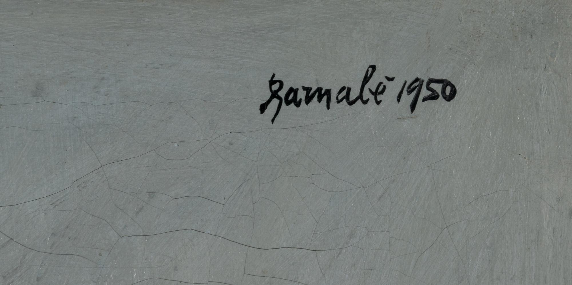 Figura seduta, fondo grigio (Sitting Figure, Grey Background) , 1950