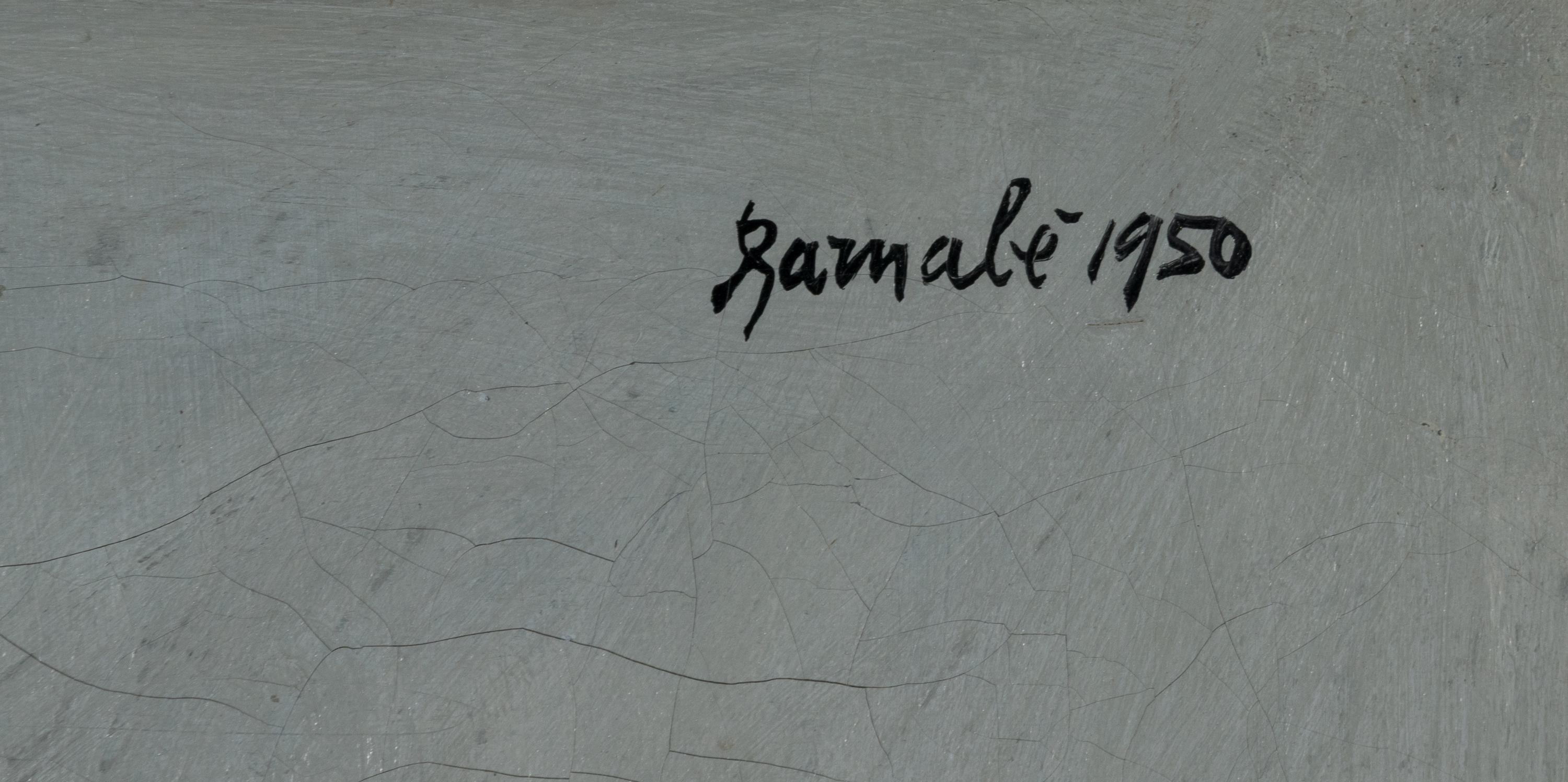 Figura seduta, fondo grigio (Sitting Figure, Grey Background) , 1950