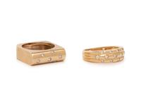 COLLECTION OF YELLOW GOLD AND DIAMOND RINGS