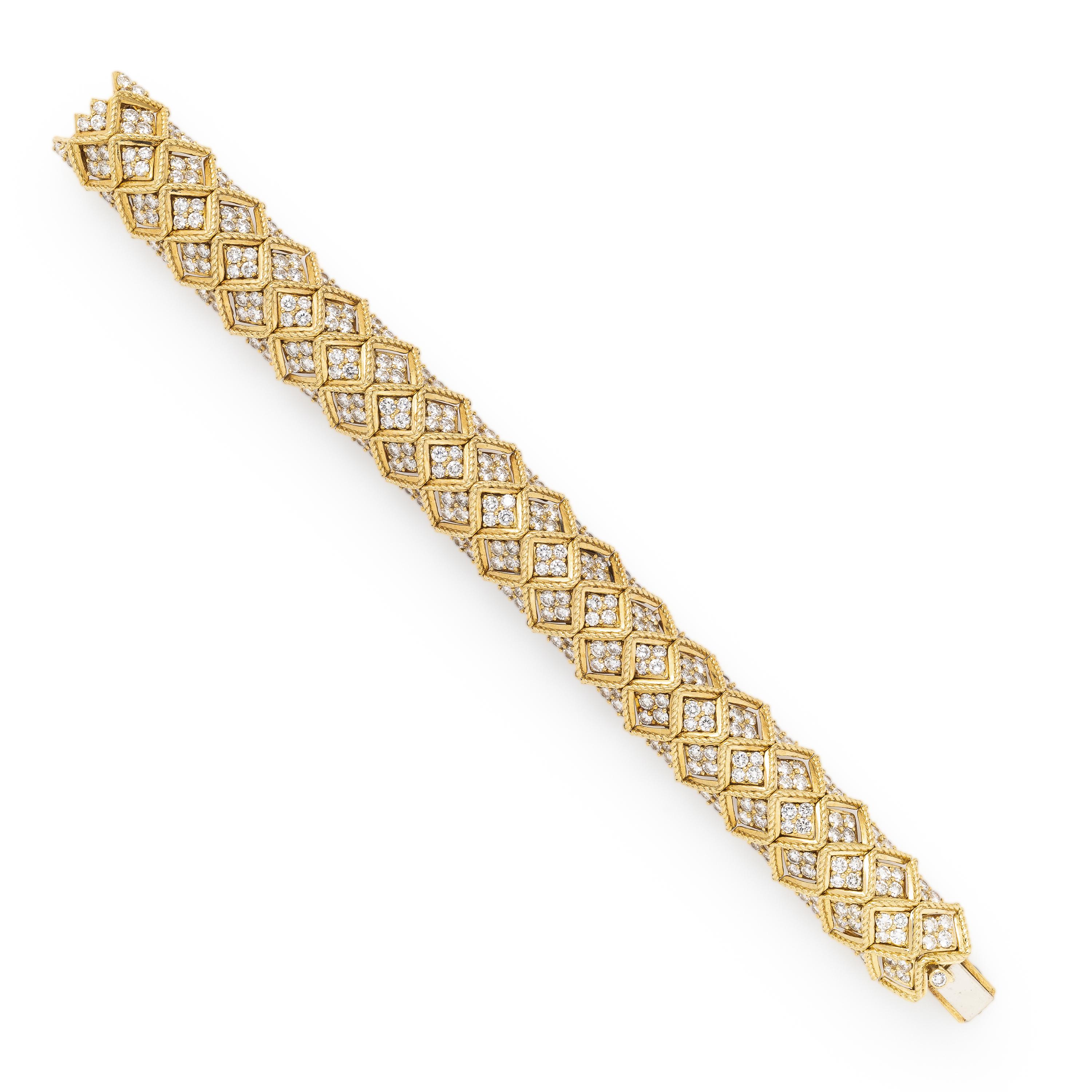 Hammerman Brothers, Yellow Gold and Diamond Bracelet