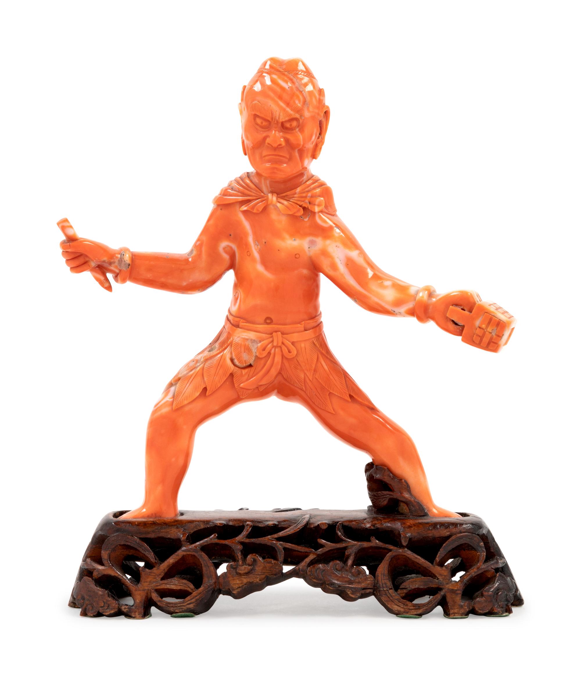 A Carved Coral Figure