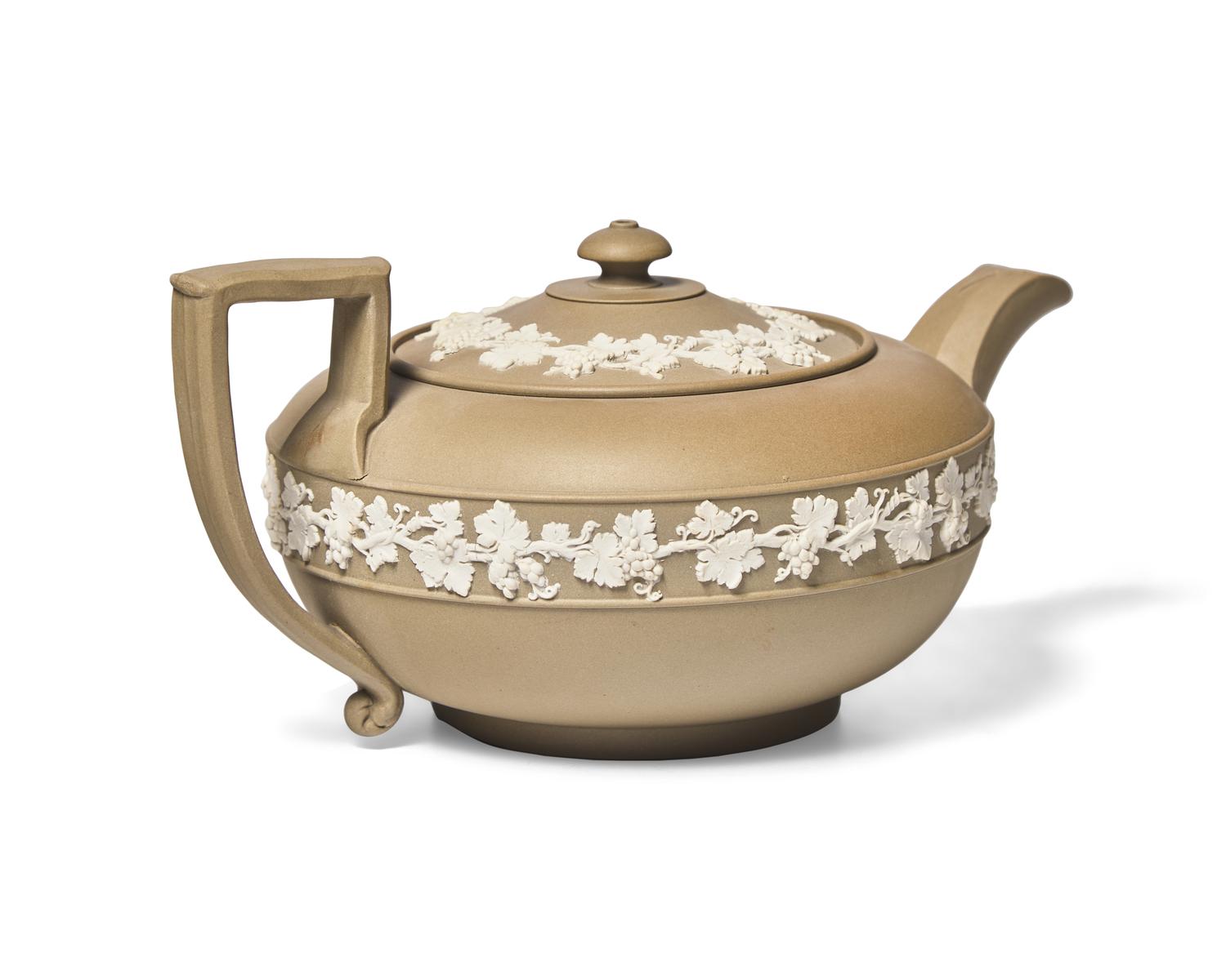 A Wedgwood Glazed Jasperware Teapot