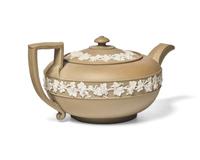 A Wedgwood Glazed Jasperware Teapot