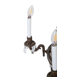 A Continental Six-Light Gilt Bronze and Crystal Swag Chandelier — 19th/20th Century