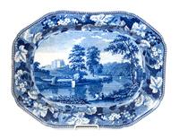 A Historical Blue Staffordshire Platter Length 21 1/4 inches. — WOODS