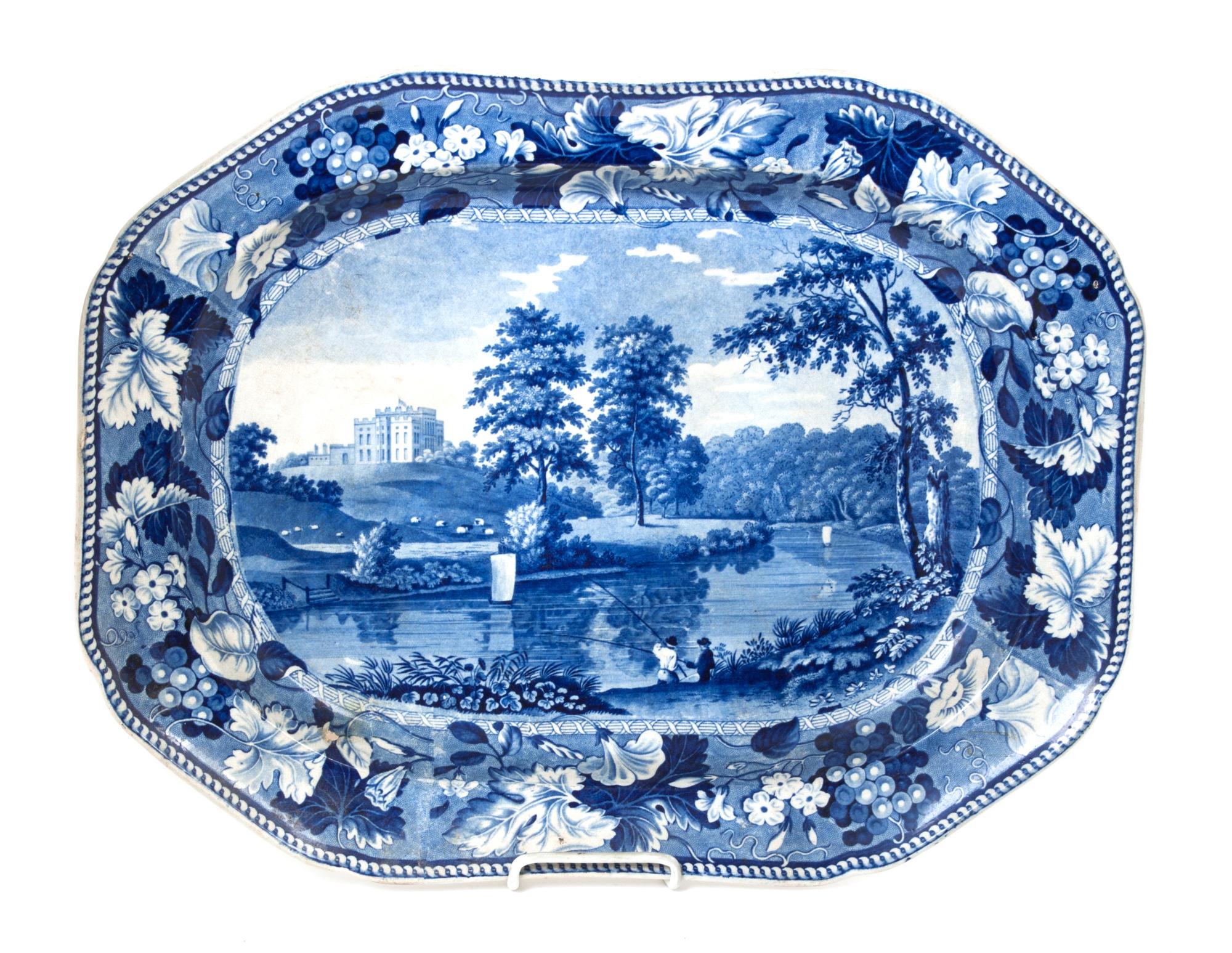 A Historical Blue Staffordshire Platter Length 21 1/4 inches. — WOODS