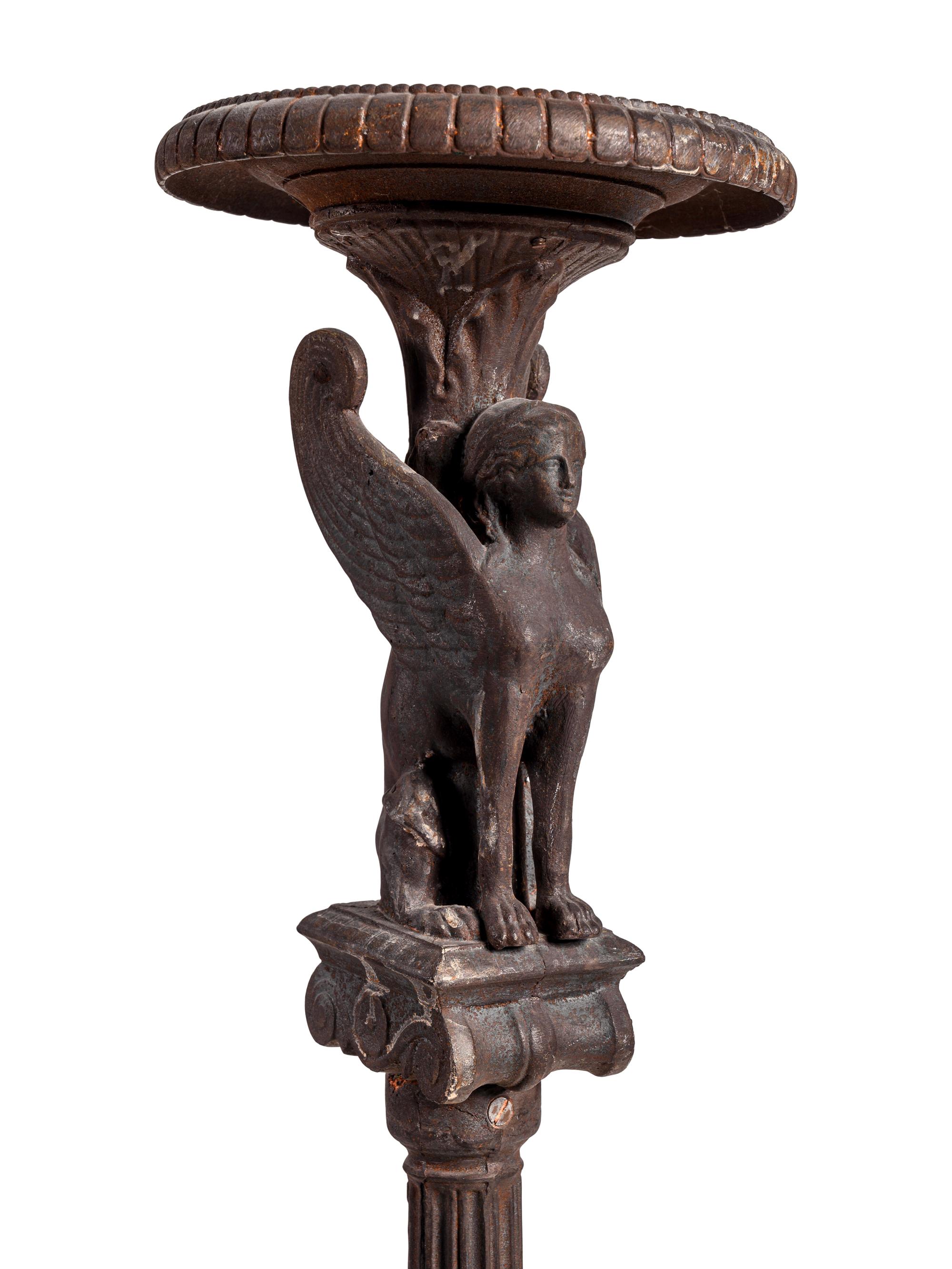 An Etruscan Revival Cast Metal Torchere
