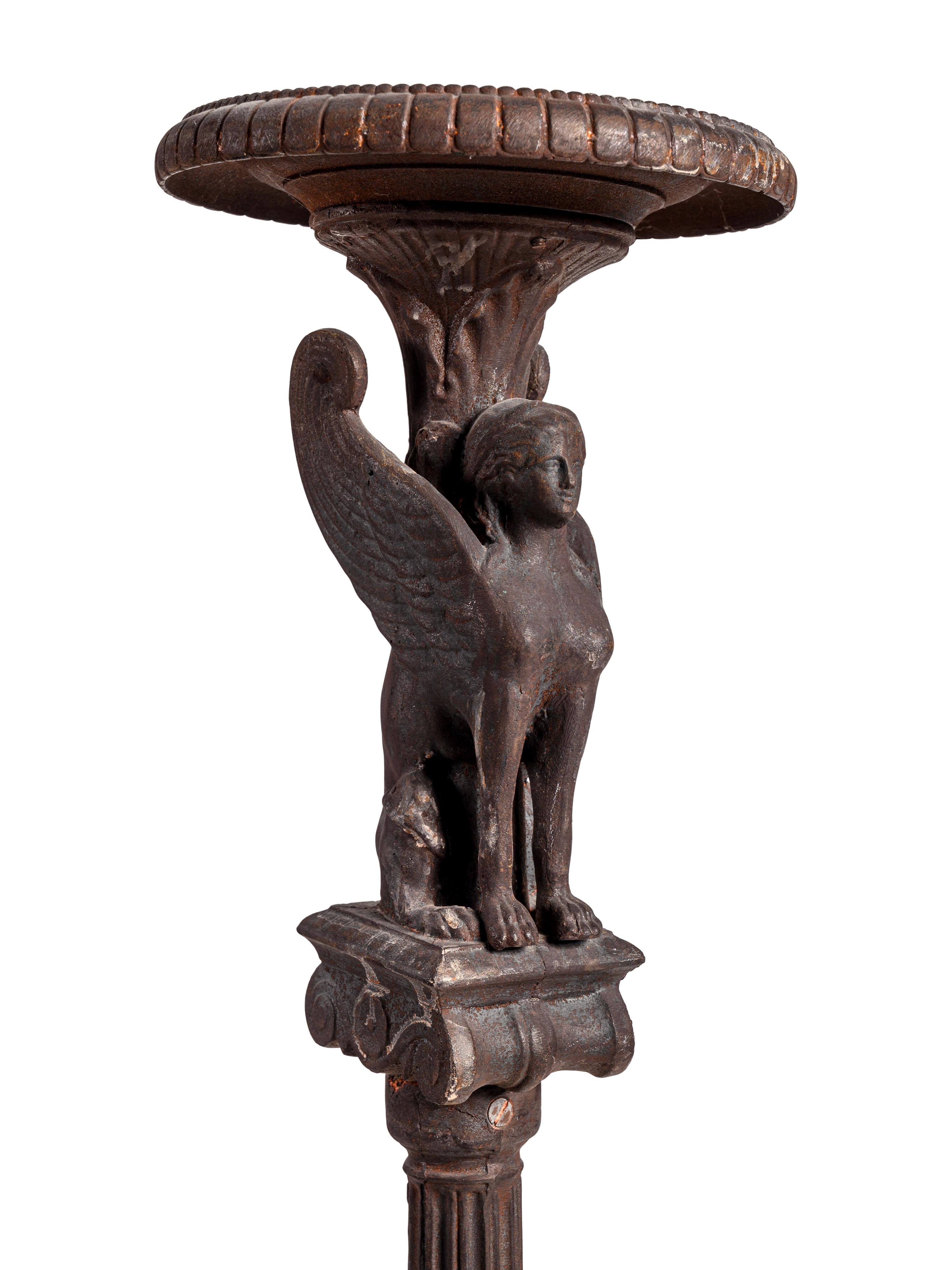 An Etruscan Revival Cast Metal Torchere