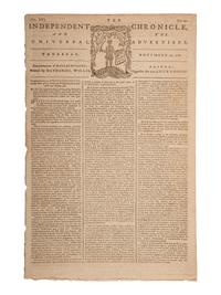 [American Revolution] Independent Chronicle and Universal Advertiser, November 22, 1781.