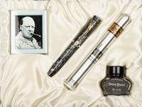 Conway Stewart: Churchill-Grey Limited Edition Fountain Pen and Ink Set