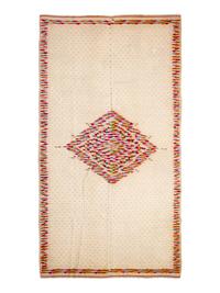 Mexican Saltillo Serape, White Spot Repeat Field