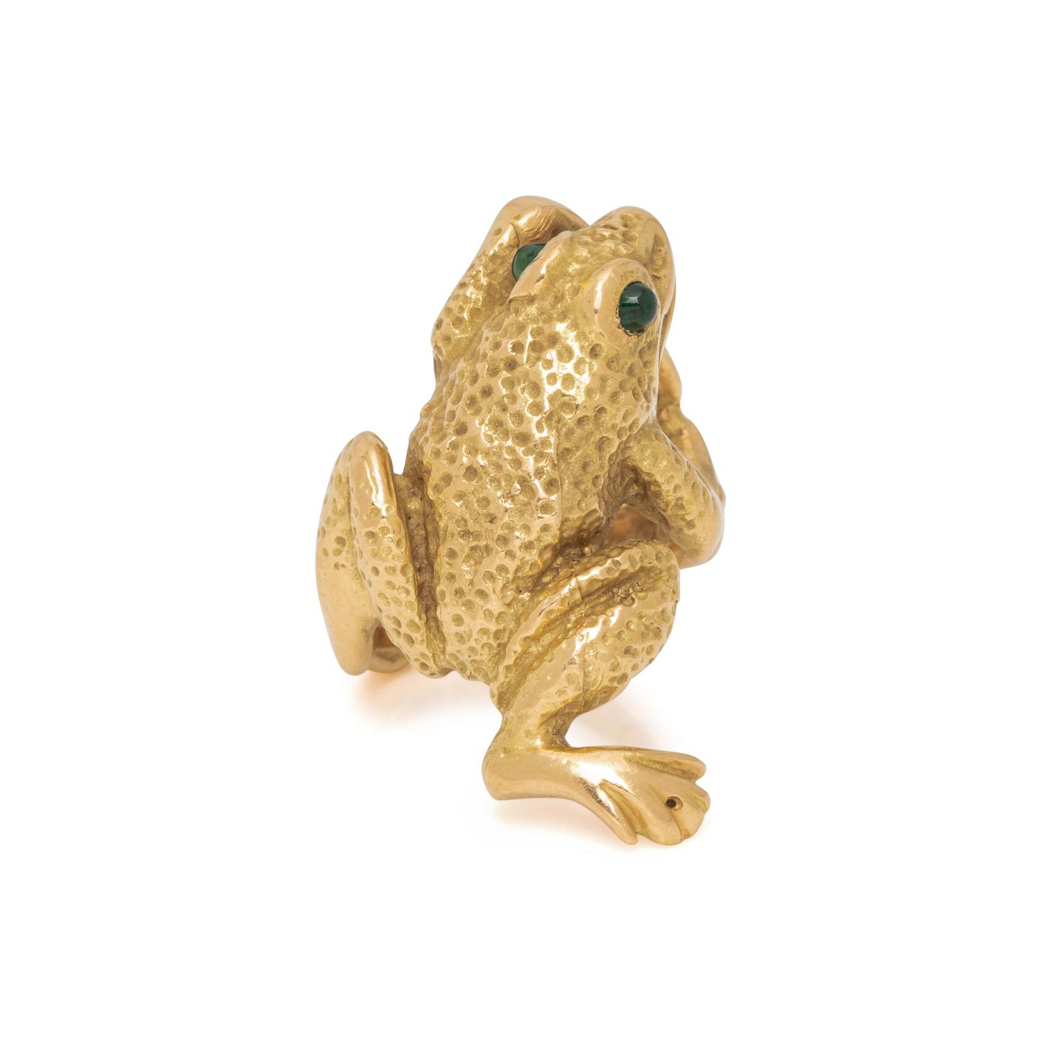 YELLOW GOLD FROG RING