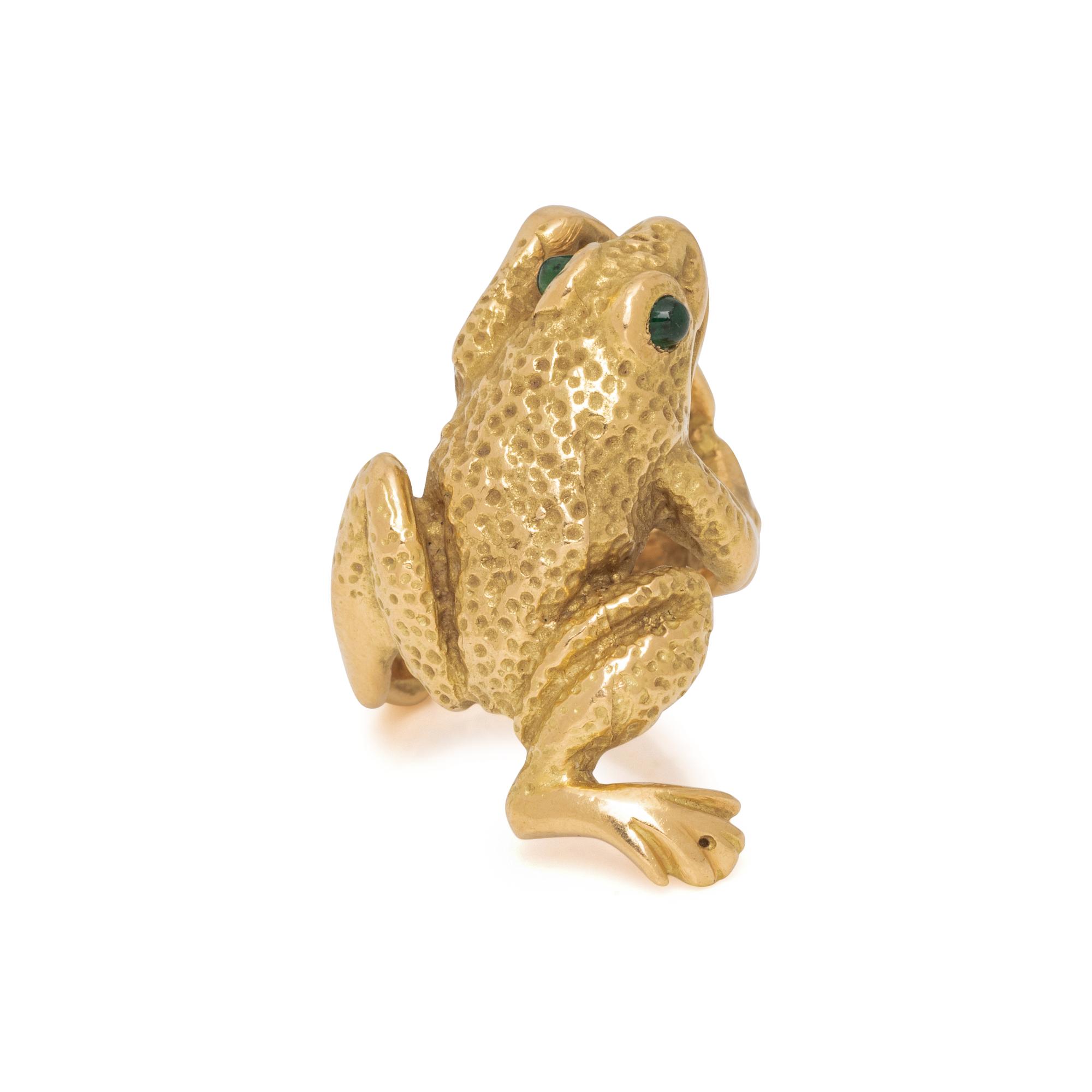 YELLOW GOLD FROG RING