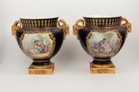A Pair of Sèvres Style Gilt Bronze Mounted Porcelain Vases