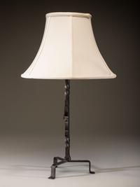 A Folk Art Wrought Iron Table Lamp