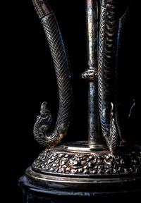 A Cambodian Silver Covered Vessel