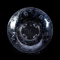 A Cut and Etched Glass Bowl