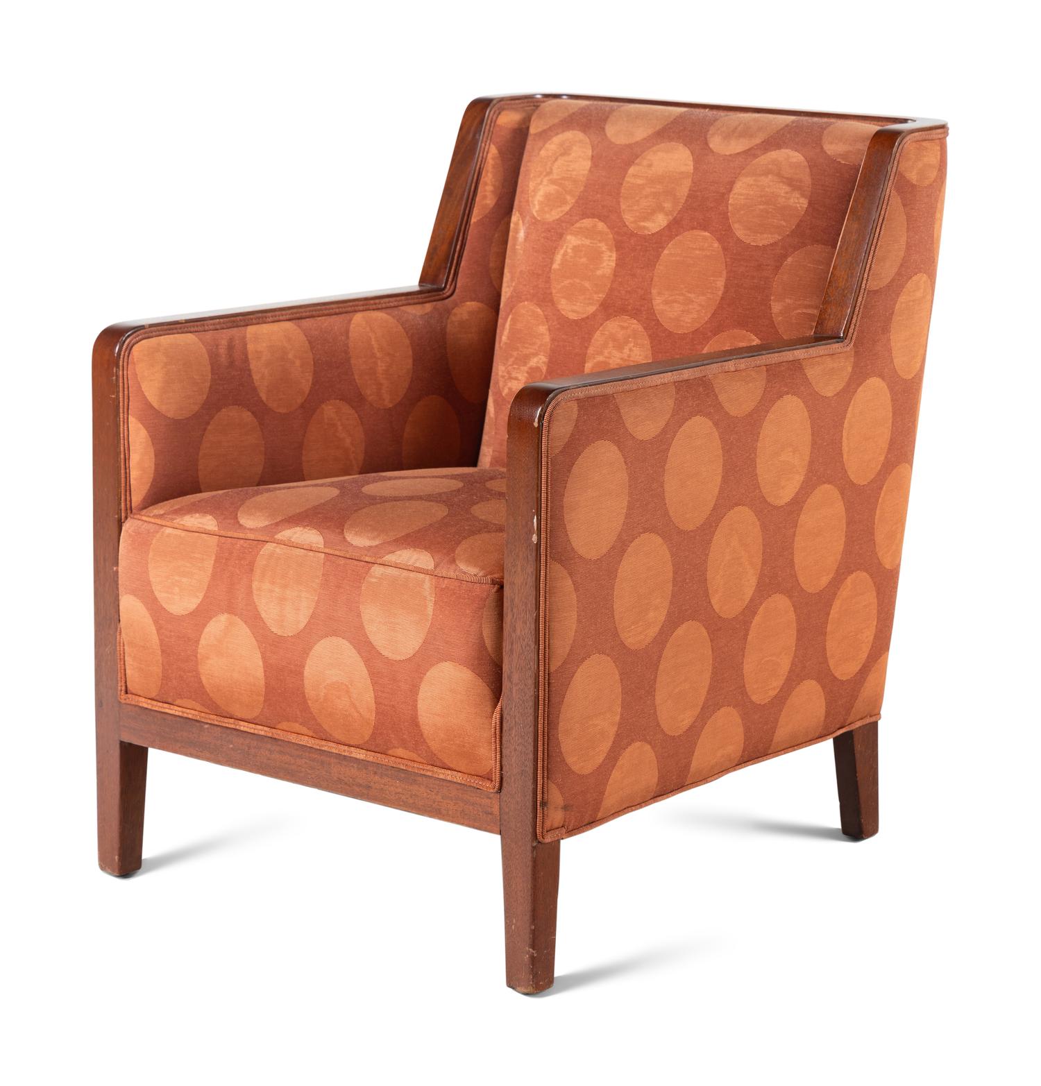 A Pair of Art Deco Style Walnut Armchairs