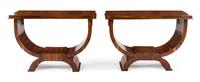 Art Deco, France, 1930s, a pair of console tables