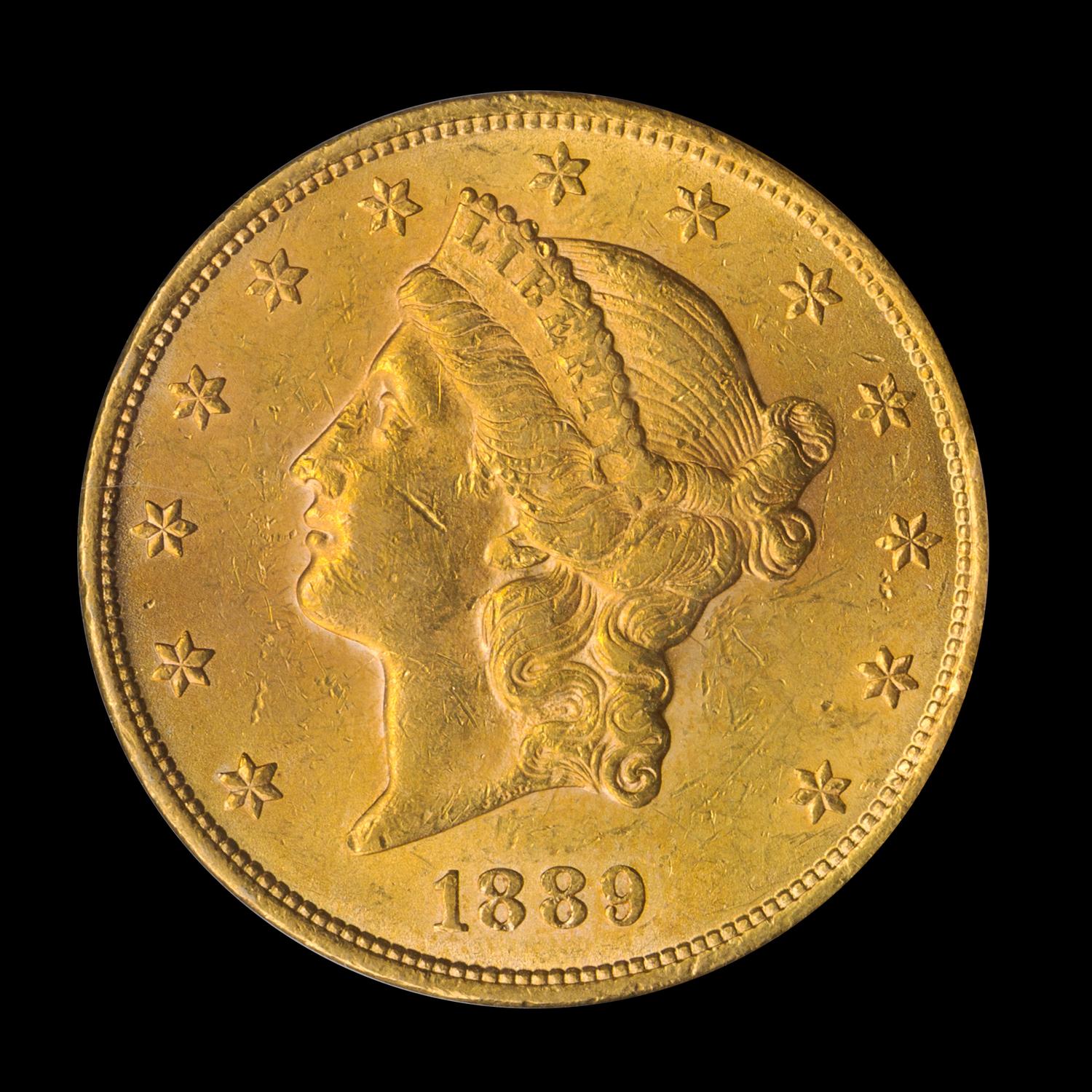 A United States 1889 Liberty Head $20 Gold Coin