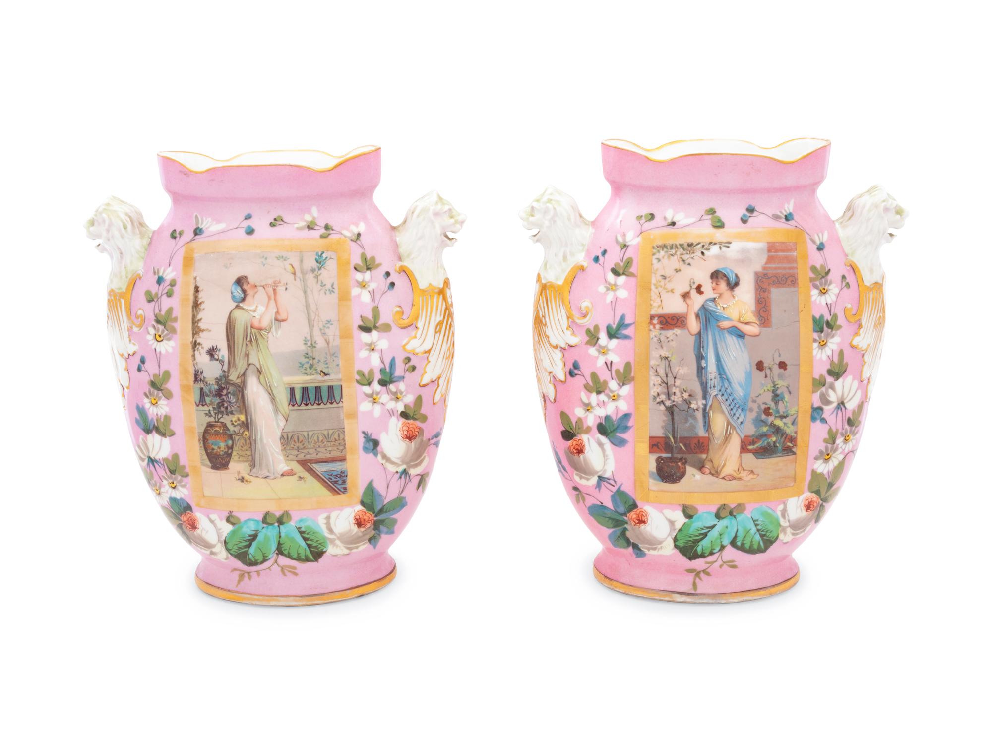 A Pair of Paris Porcelain Vases