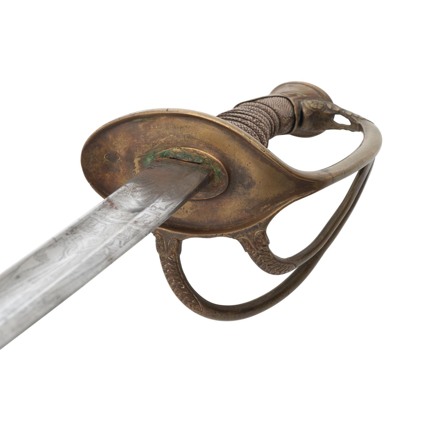 Klingenthal Model 1840 Cavalry Officers Saber Inscribed in Memory of Lt. William W. Disosway - 1st NY Mounted Rifle - Killed by a Deserter
