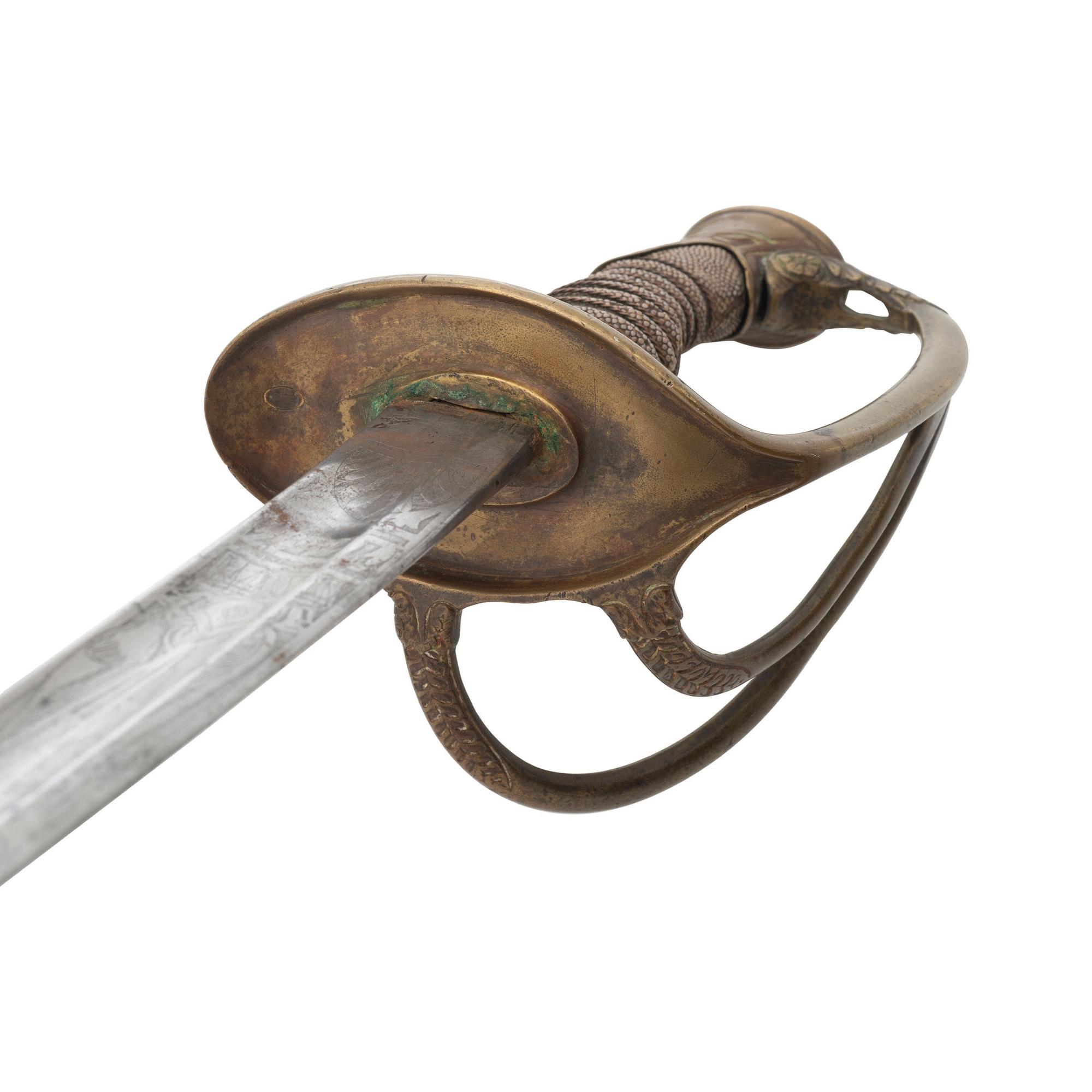 Klingenthal Model 1840 Cavalry Officers Saber Inscribed in Memory of Lt. William W. Disosway - 1st NY Mounted Rifle - Killed by a Deserter