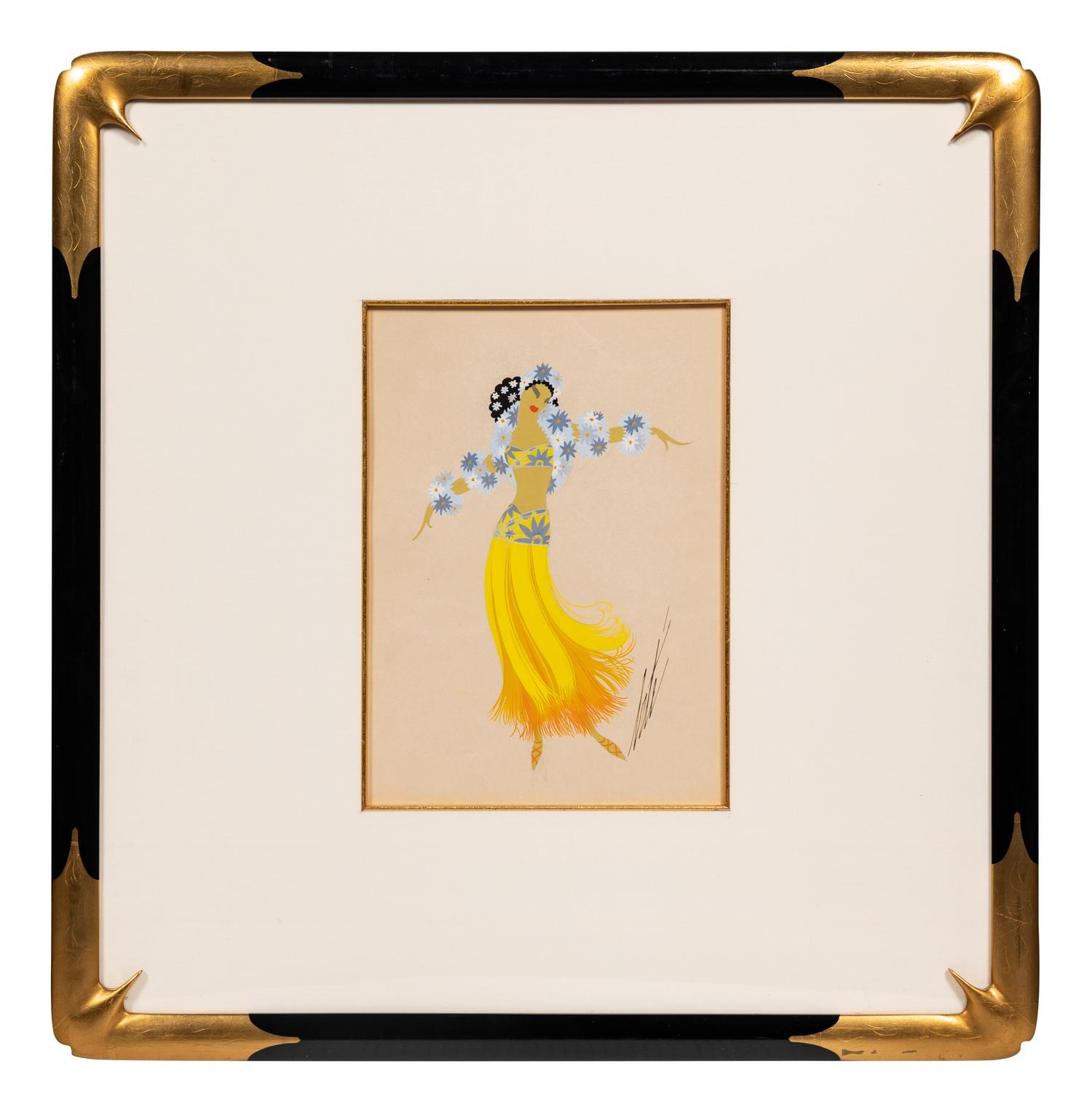 A Group of Three Costume Designs: Tableaux Mah Jongg - Vieux Chinoise , 1924; La Visite du Coulisses - Zizi Jeanmaire ; and South Sea Islands - Danseuse