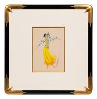 A Group of Three Costume Designs: Tableaux Mah Jongg - Vieux Chinoise , 1924; La Visite du Coulisses - Zizi Jeanmaire ; and South Sea Islands - Danseuse