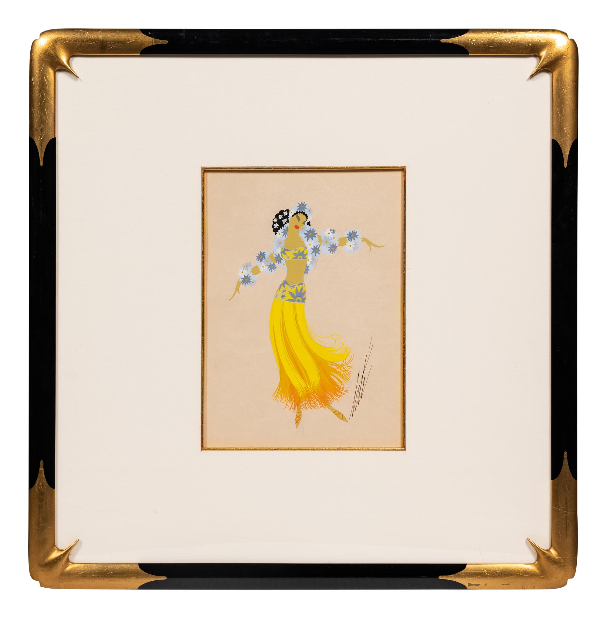 A Group of Three Costume Designs: Tableaux Mah Jongg - Vieux Chinoise , 1924; La Visite du Coulisses - Zizi Jeanmaire ; and South Sea Islands - Danseuse