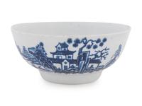 An English Blue and White Porcelain Waste Bowl — 18TH CENTURY