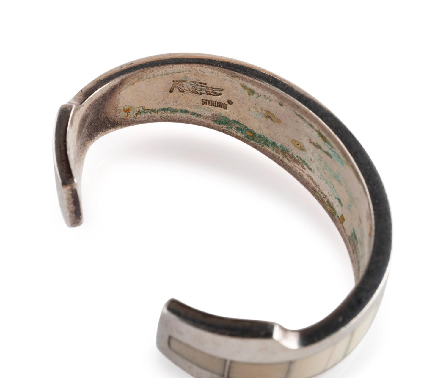 Silver and Channel Inlay Cuff Bracelets and Rings