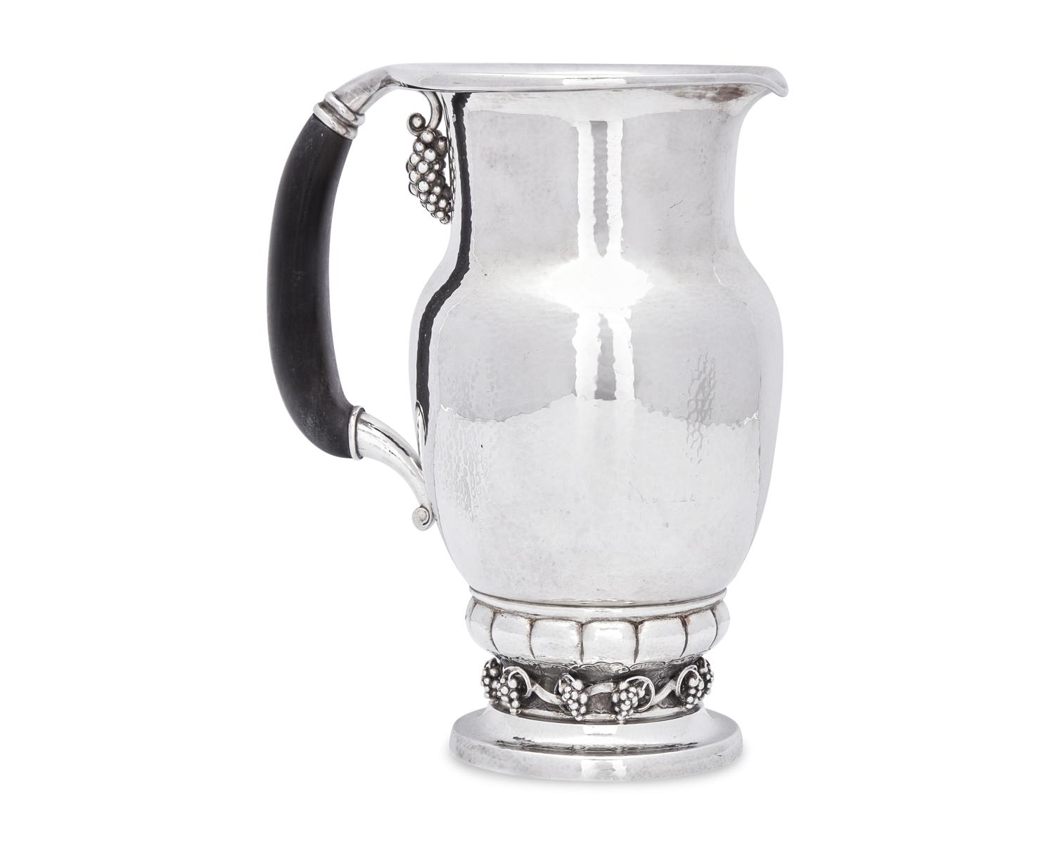 A Georg Jensen Silver Grapevine Pitcher