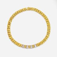 An 18K Yellow Gold and Diamond Necklace