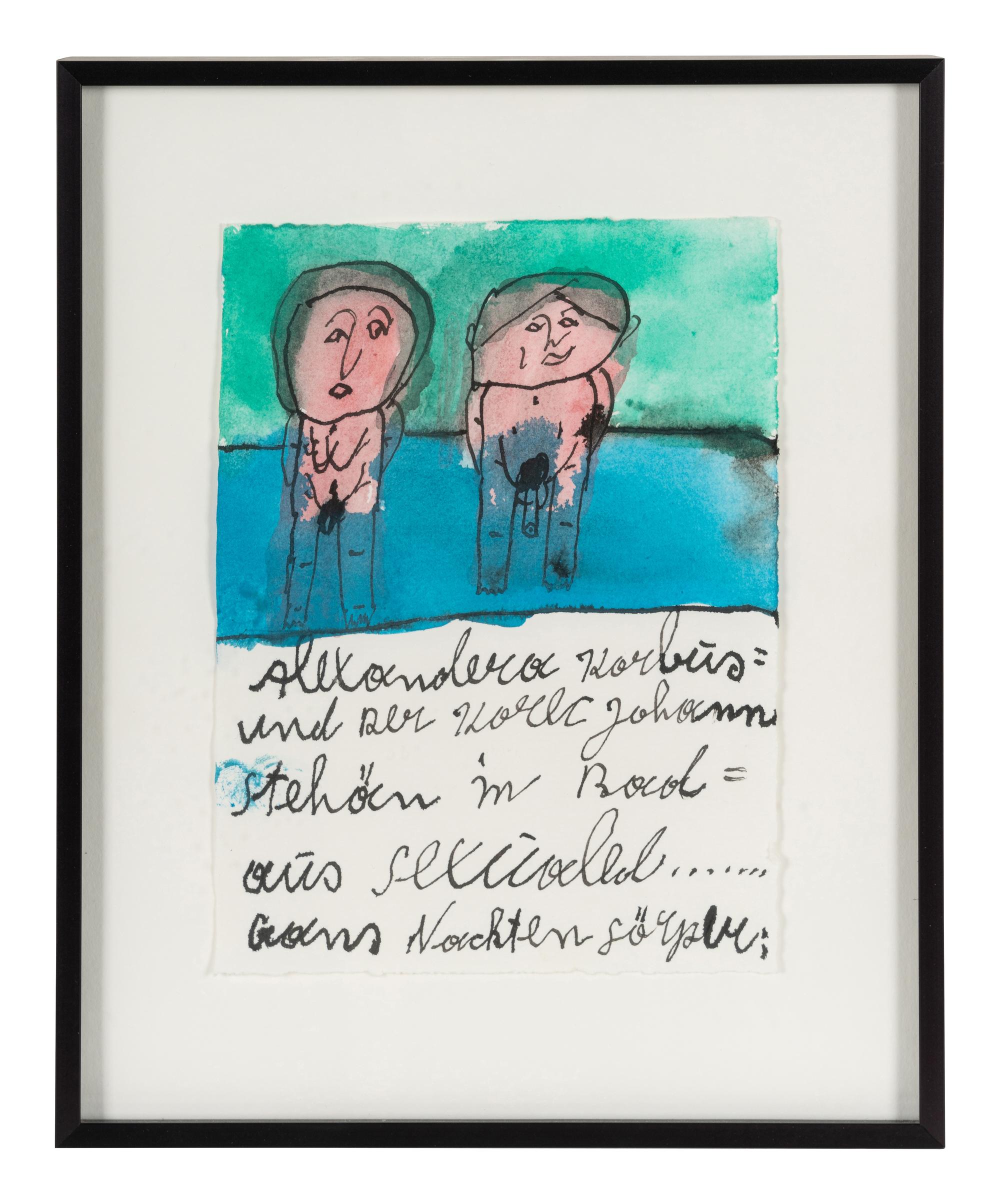 Alexandra Korbus und der Korec Johann Stehoen im Bad (Alexandra Korbus and Korec Johann Standing in the Bath)