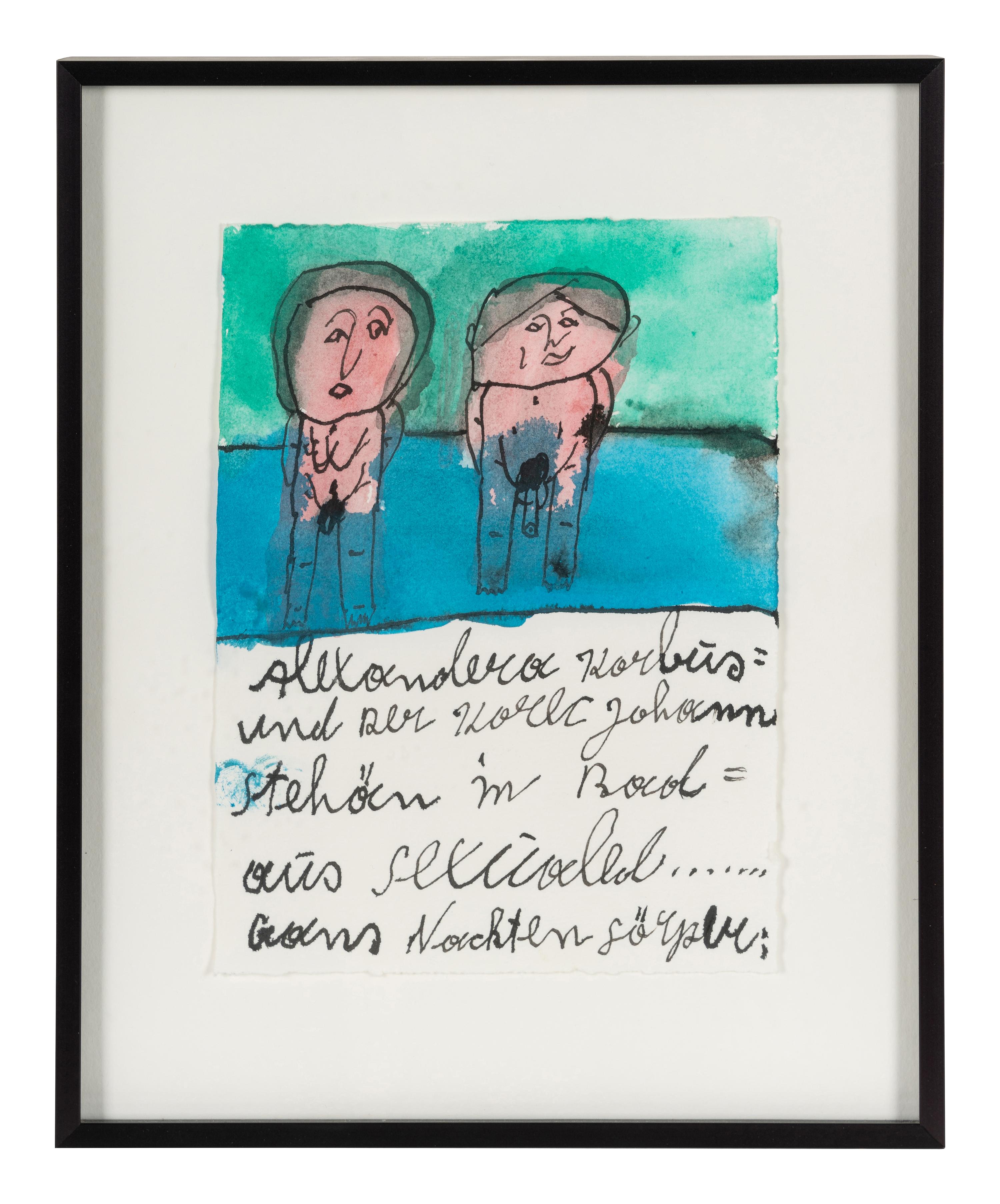 Alexandra Korbus und der Korec Johann Stehoen im Bad (Alexandra Korbus and Korec Johann Standing in the Bath)